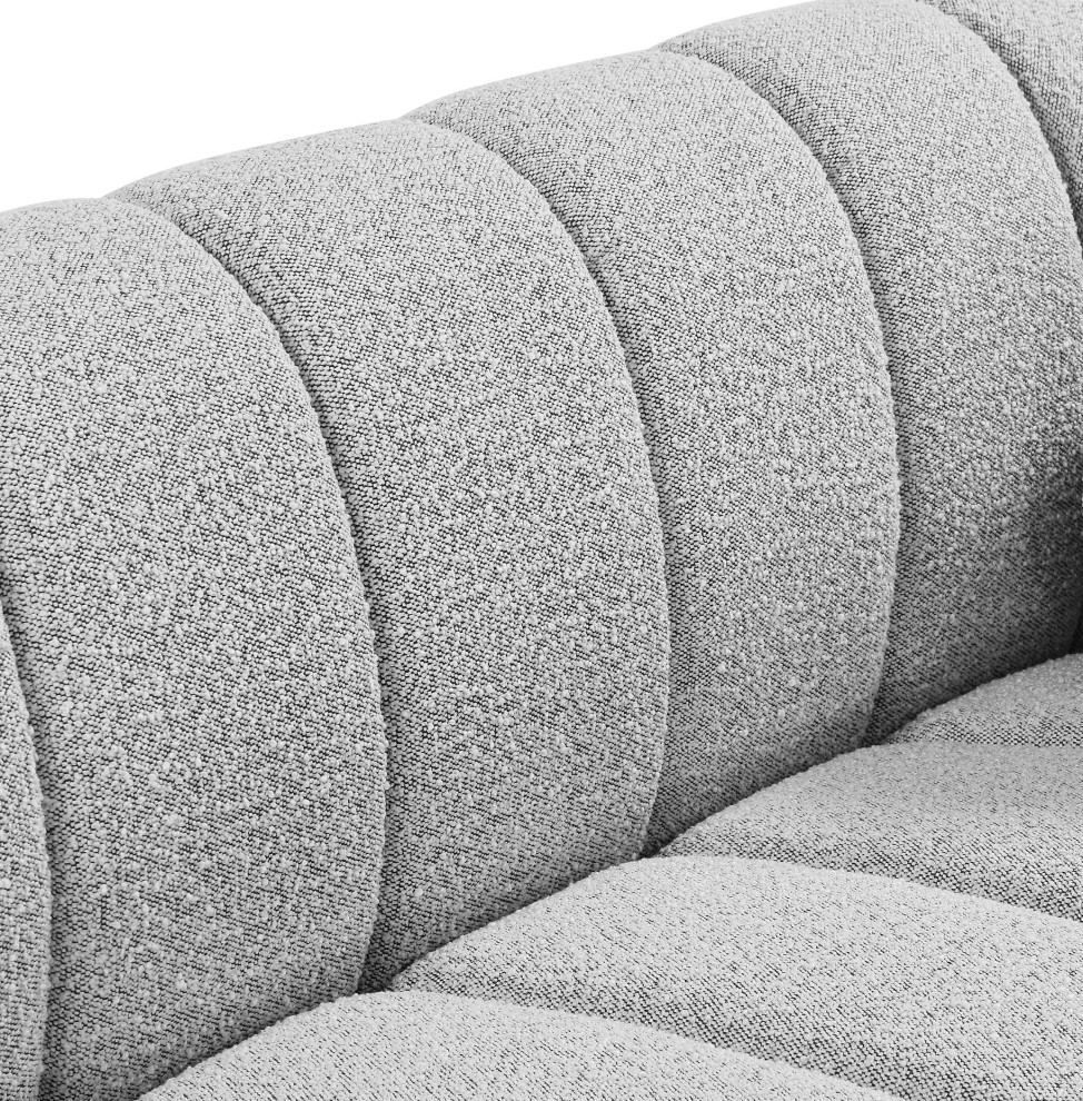 Elijah Boucle Fabric Upholstered Chair   Contemporary   Sofas   by Meridian Furniture  Houzz