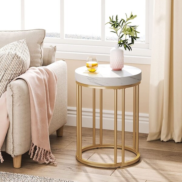 Side Table Modern Nightstand Round Side End Accent Table Bedside Table