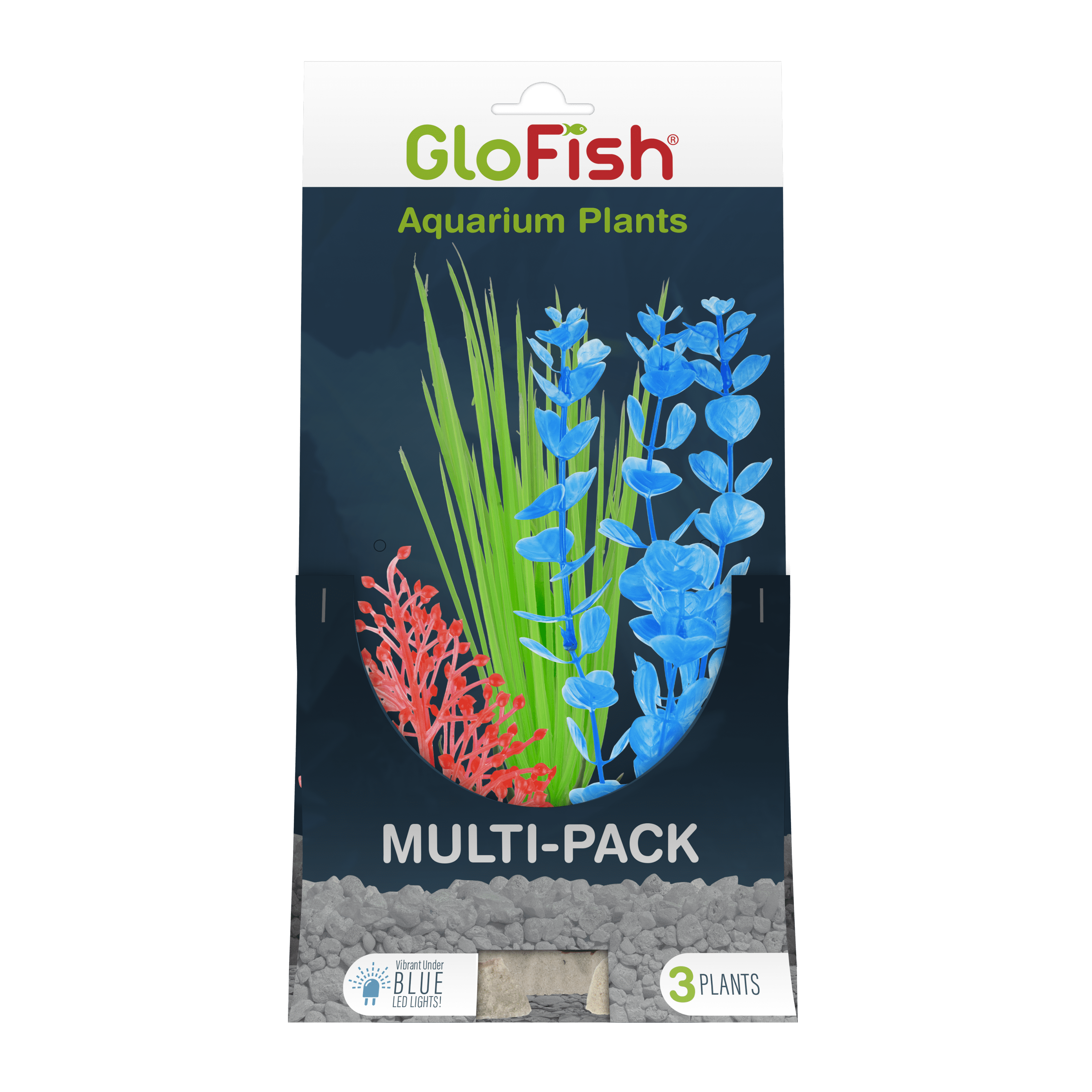 Tetra GloFish Plant Aquarium Décor， Multipack， 3 Plants for Plastic Material