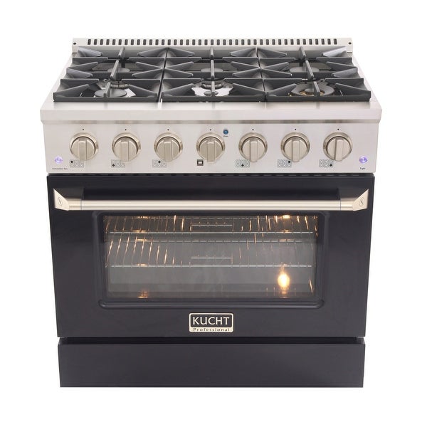 36 in. 5.2 cu. ft. Dual Fuel Range for Propane Gas with Sealed Burners and Convection Oven in Stainless Steel