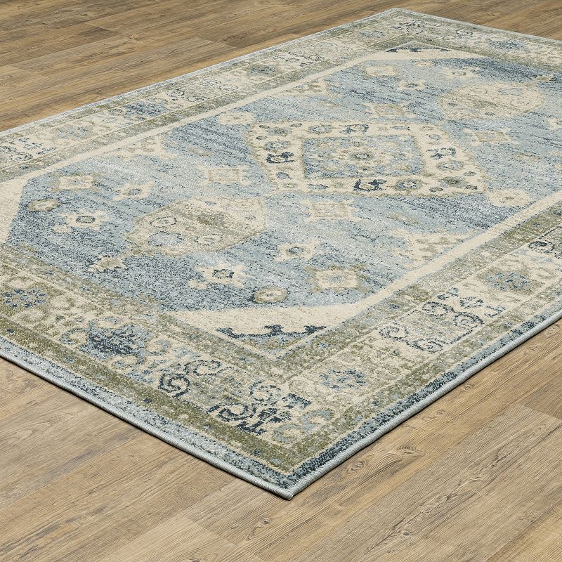 StyleHaven Bassel Bordered Medallion Area Rug