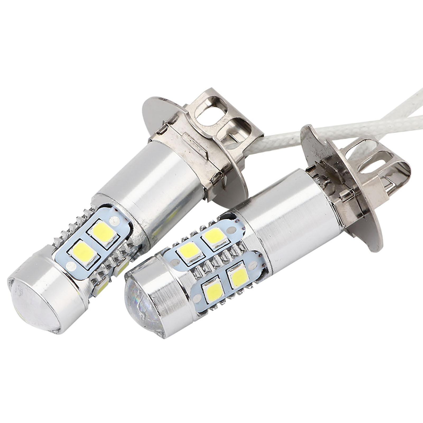 2 Pcs Car 50w 6000k6500k Conversion Led Headlight Fog Light Bulb (white Light)