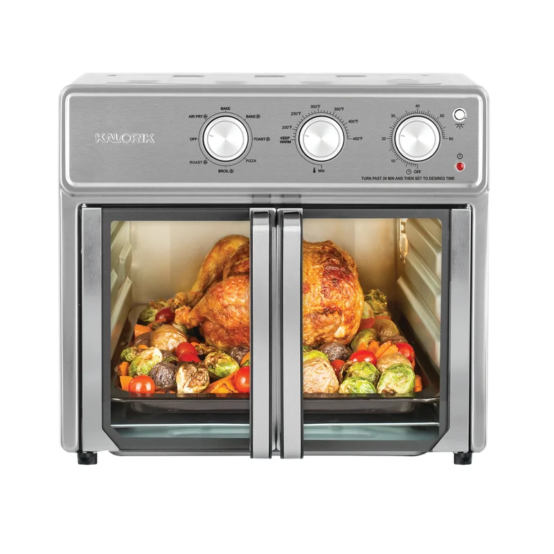 Kalorik AFO 50939 SS MAXX® 26-Quart Stainless Steel Air Fryer Toaster Oven Combo with Accessories