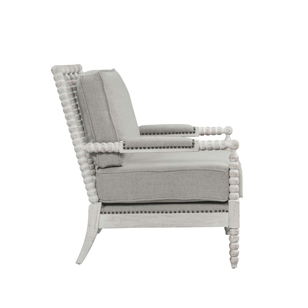 Linen Upholstered Accent Arm Chair