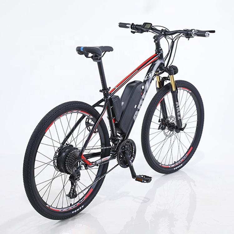 Cheap price brand new sealed bottom adult e bicycle grey color aluminum alloy frame rear drive electric bike with alloy pedals