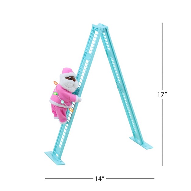 Animated amp Musical Tabletop Pastel Climbing Santa