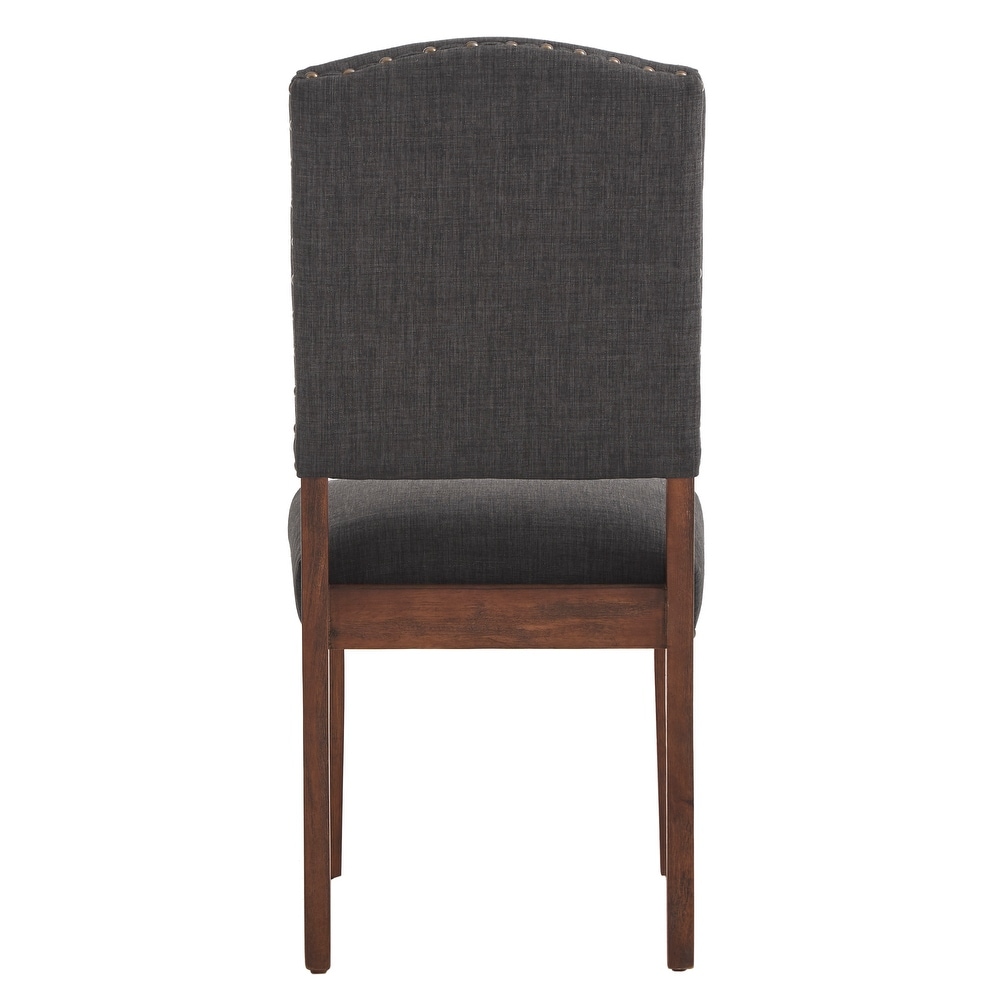 Benchwright Linen look Side Chair with Nailhead Trim (Set of 2) by iNSPIRE Q Artisan