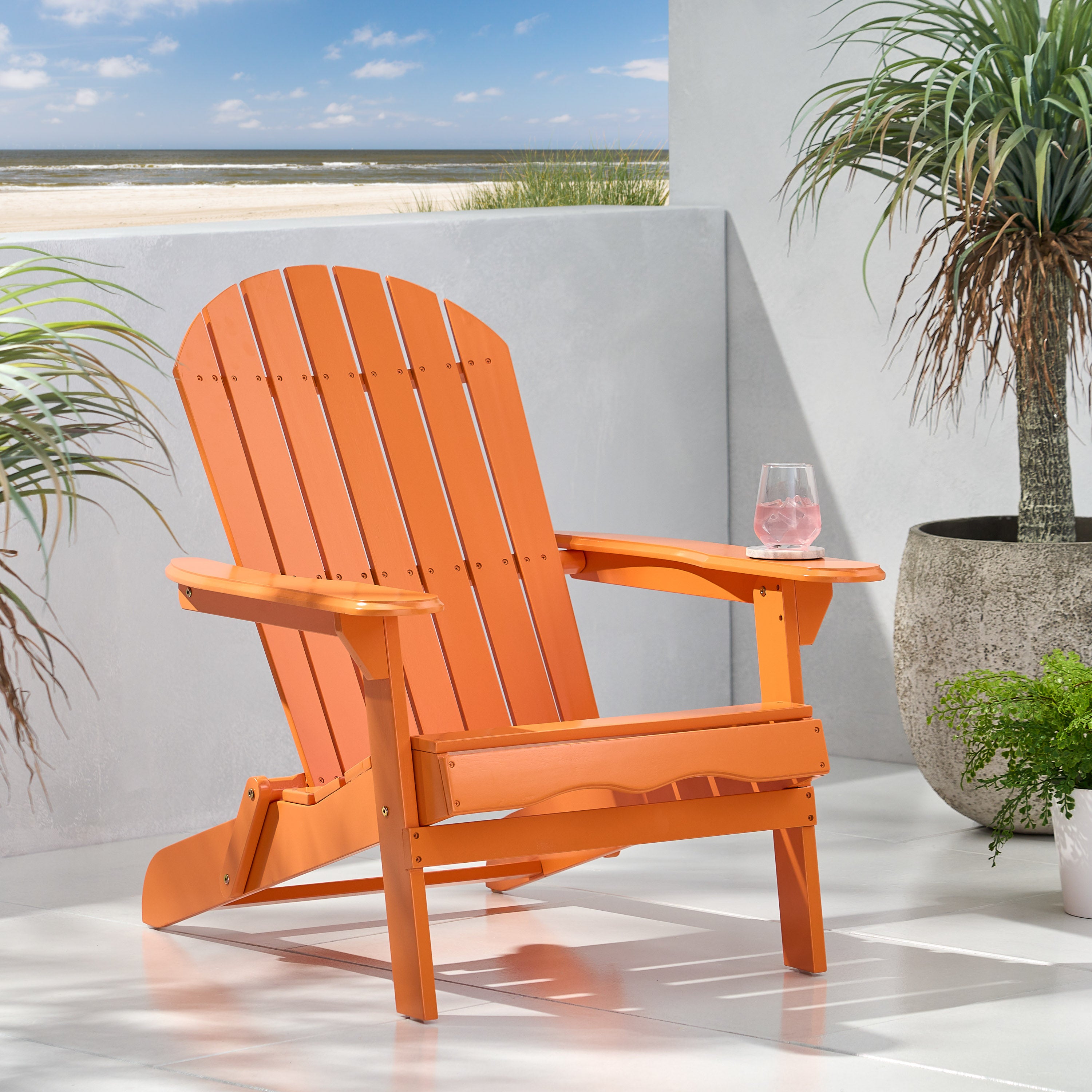 Cartagena Outdoor Acacia Wood Adirondack Chair