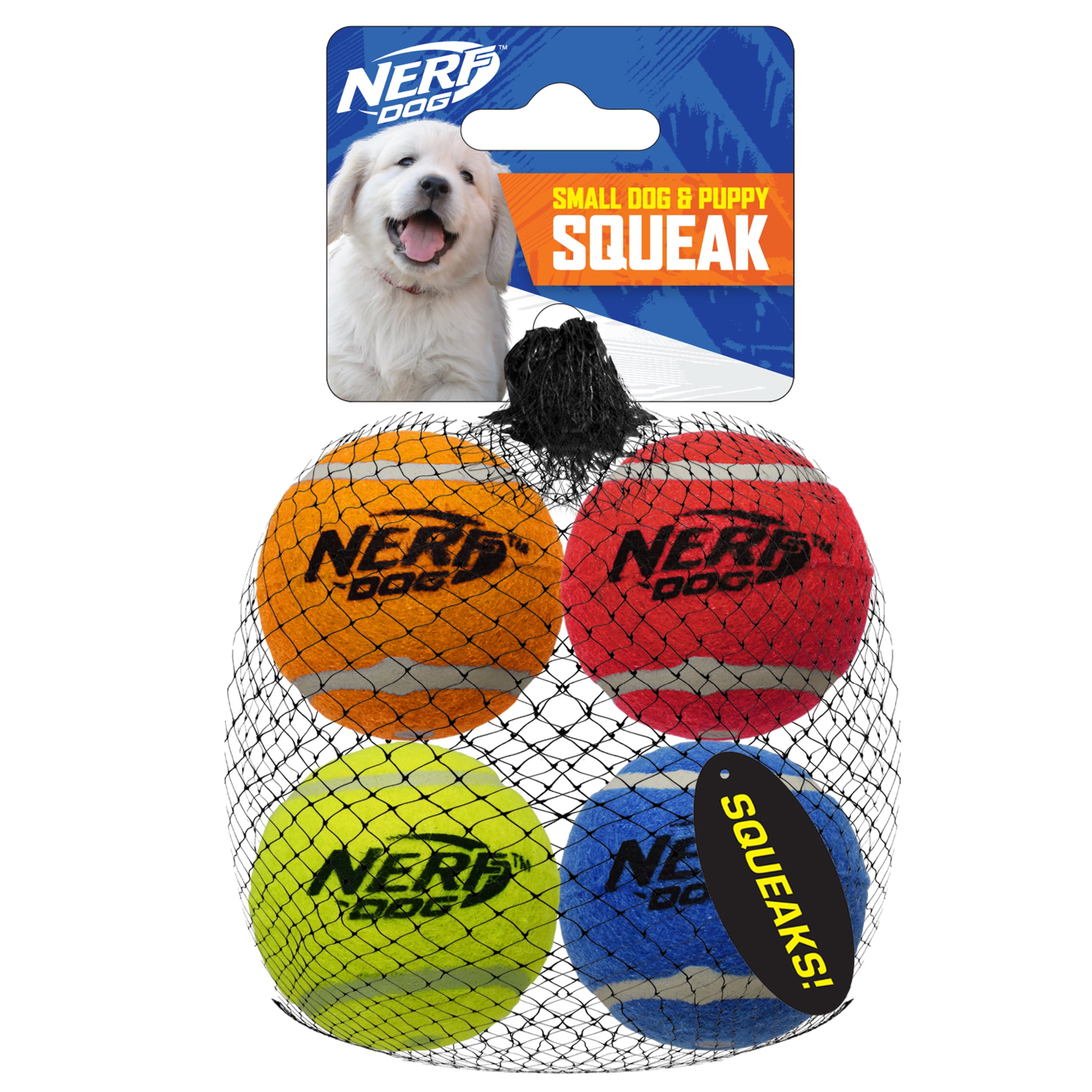 Nerf Dog 2” Squeak Tennis Ball Dog Toy 4-Pack