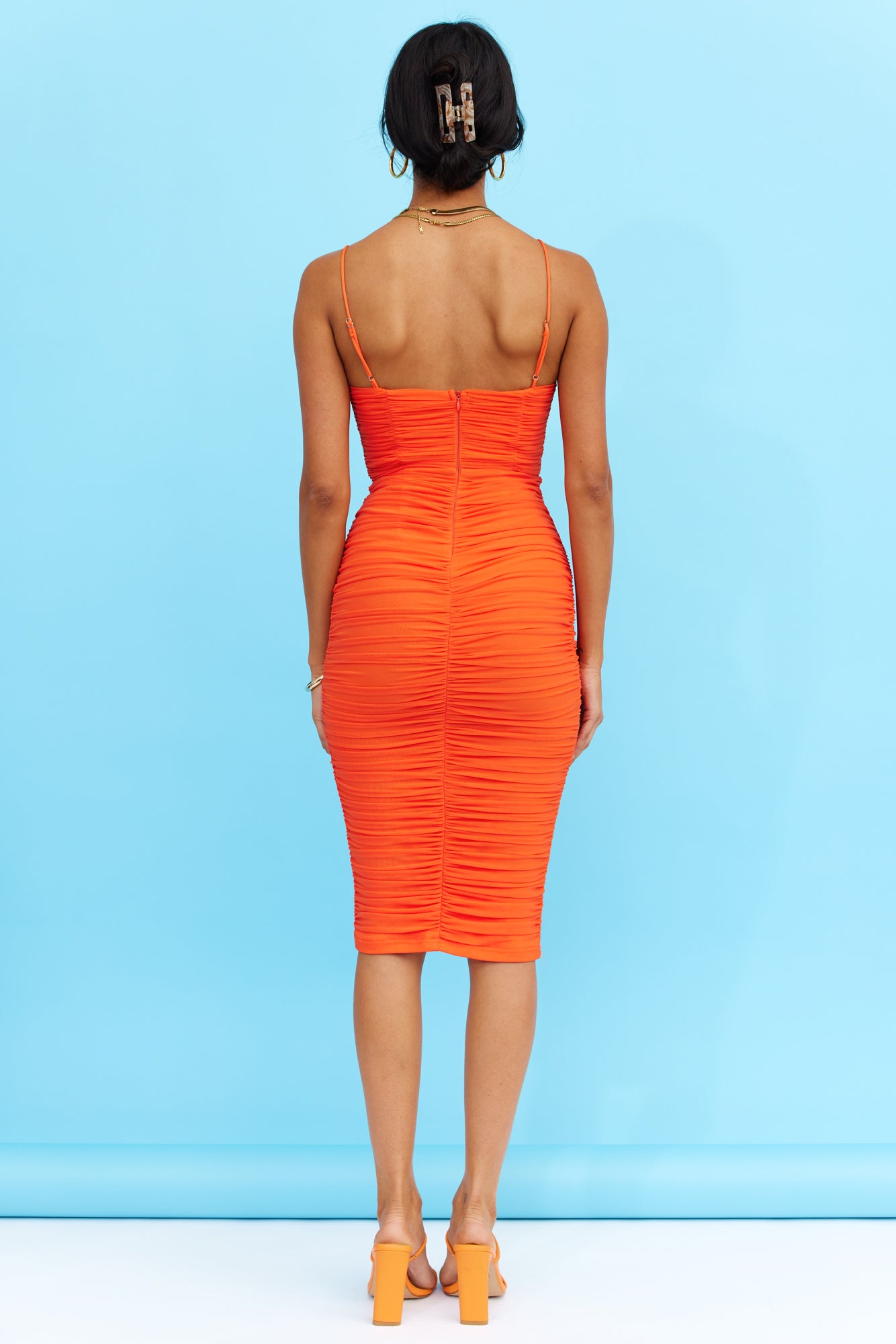 Slay Baby Midi Dress Orange