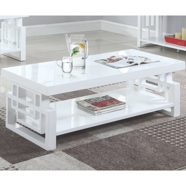 Modern Design High Gloss White Living Room Table Collection