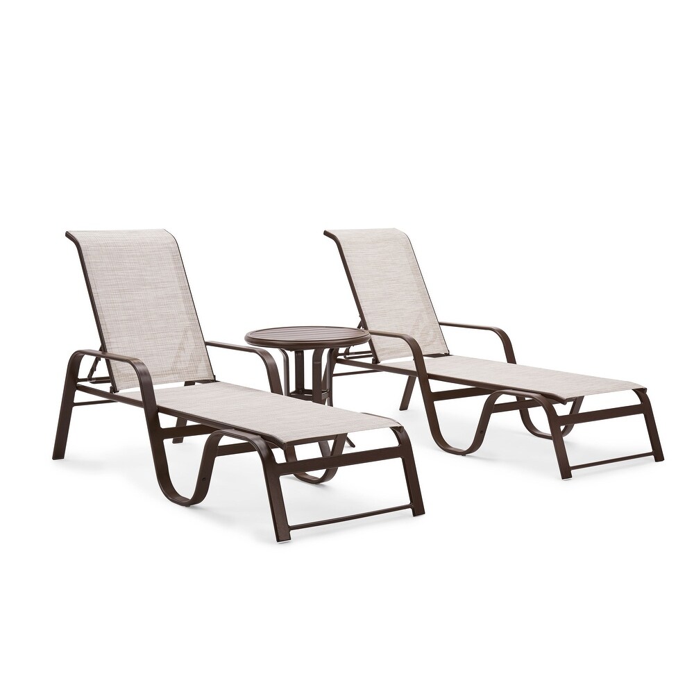 Key West Sling 3 Piece Chaise Set (2 Chaises  23\