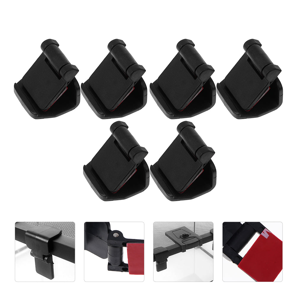 NUOLUX 6pcs Reptile Feeding Terrarium Buckle Glass Tortoise Breeding Tank Lock Latch