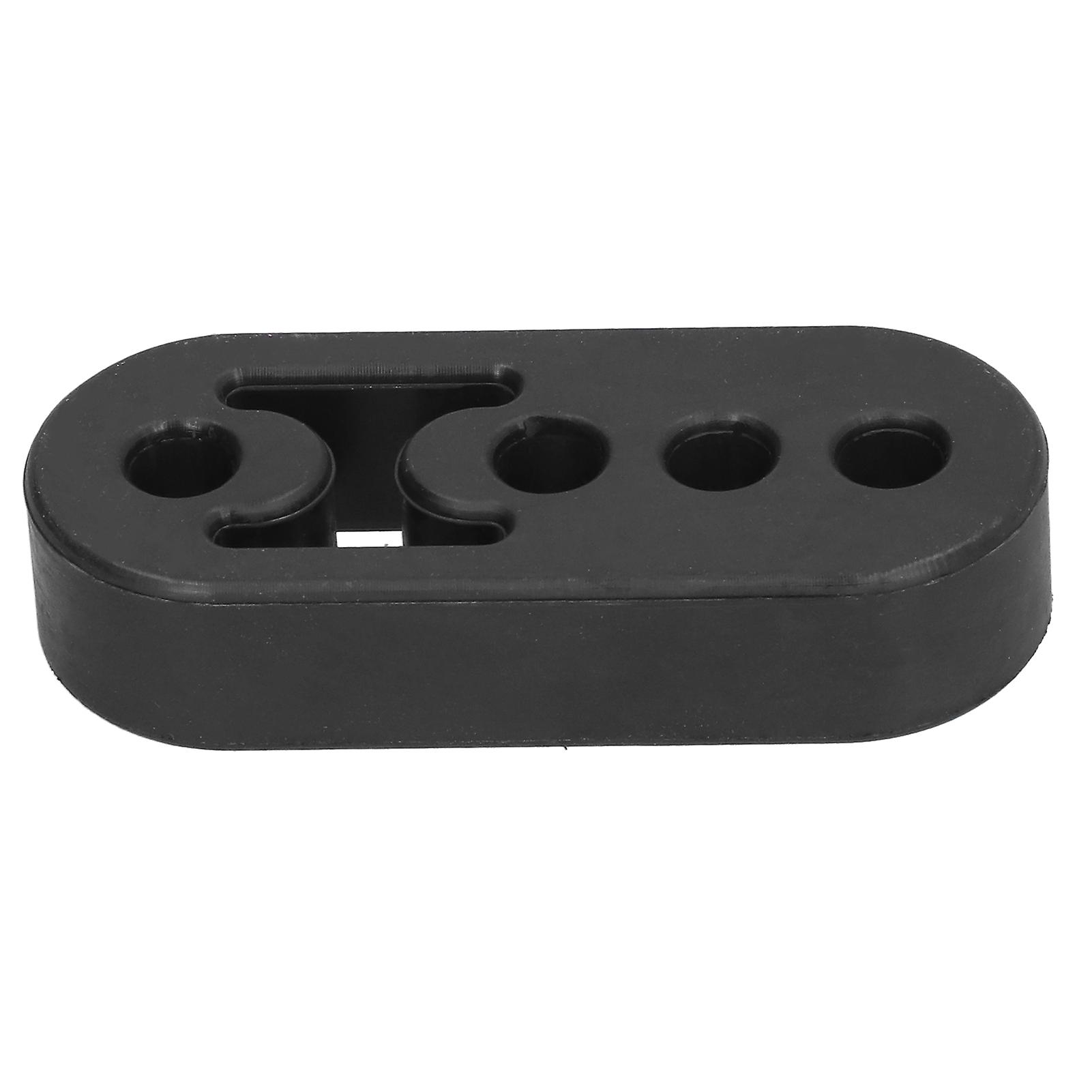 12mm Muffler Hanger Exhaust Pipe 4 Holes Adjustable Polyurethane Buffer Shockproof Universalblack