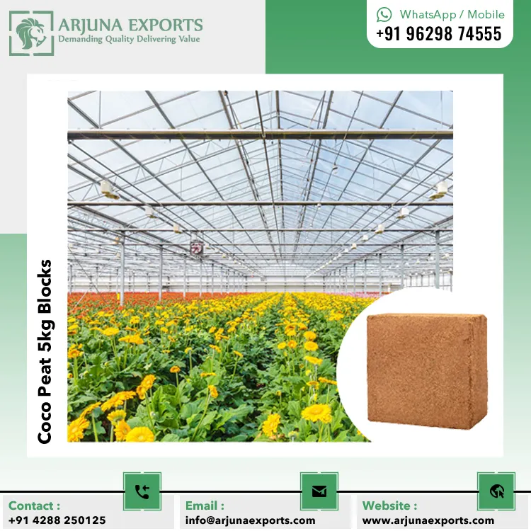 Potting Mix Garden Suppliers 100% Natural Coconut Coco Peat Coir Pith 5kg Brick for Direct Factory Supply At Wholesale Price