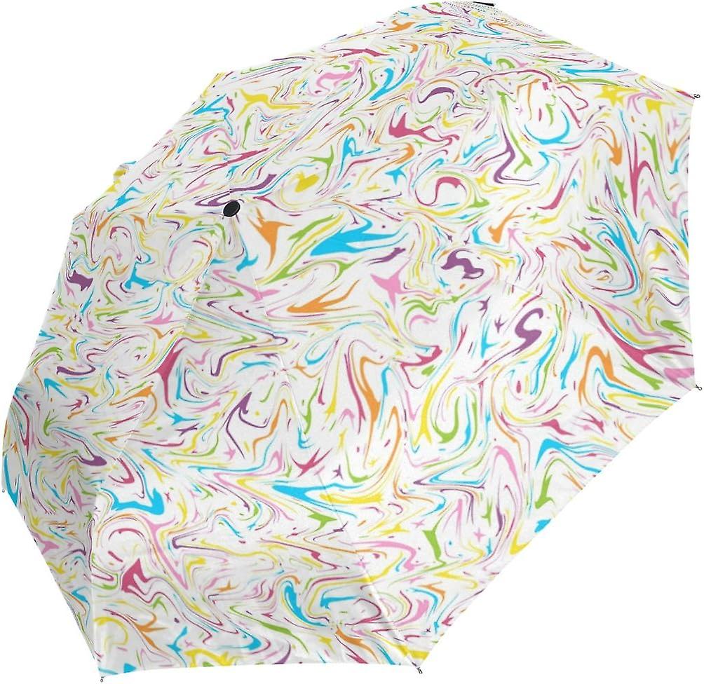 Rain Umbrella Automatic Windproof Foldable Umbrella Beautiful Pastel