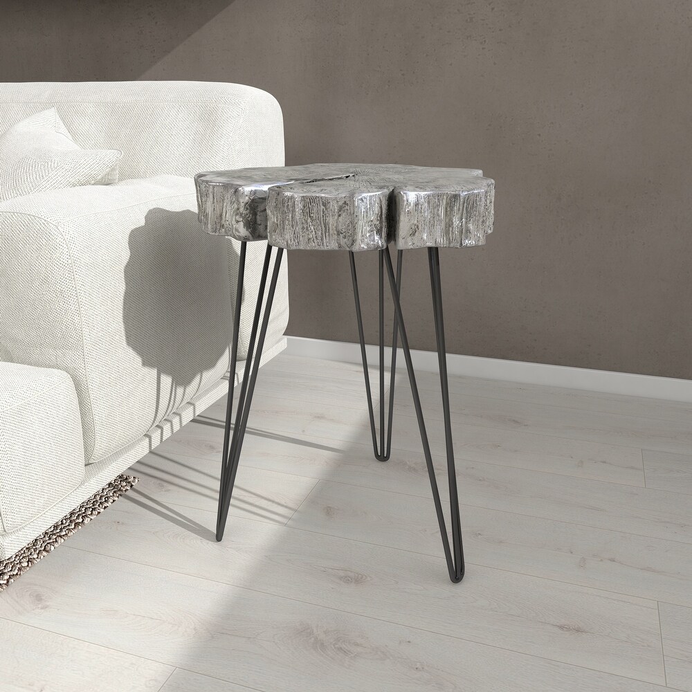 Polystone Modern Accent Table 26 x 19 x 19