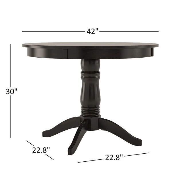 Wilmington II Round Pedestal Base Antique Black Breakfast Nook Set by iNSPIRE Q Classic