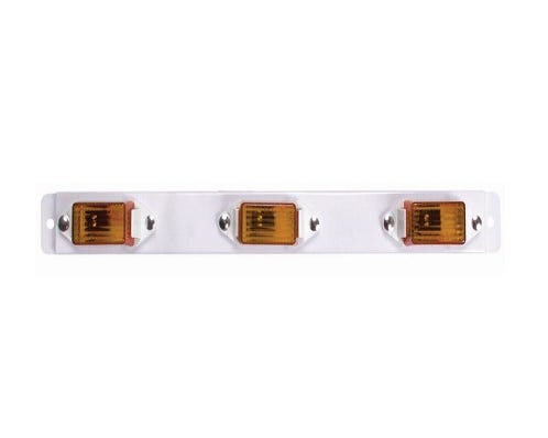 Yellow Surface Mount Steel White Base Identification Light Bar