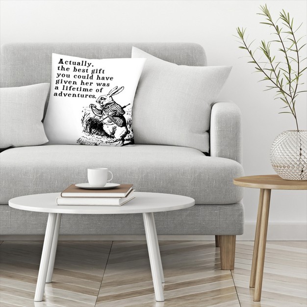 Alice In Wonderland Rabbit By Tanya Shumkina Throw Pillow Americanflat Animal Motivational