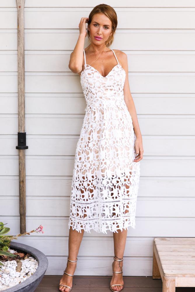 Lacey Baby Maxi Dress White