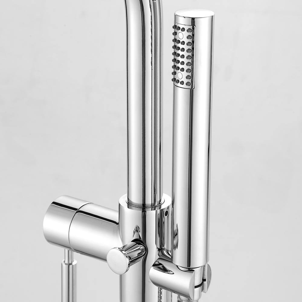 Glacier Bay Milly 1-Handle Freestanding Roman Tub Faucet with Hand Shower in Chrome Milly