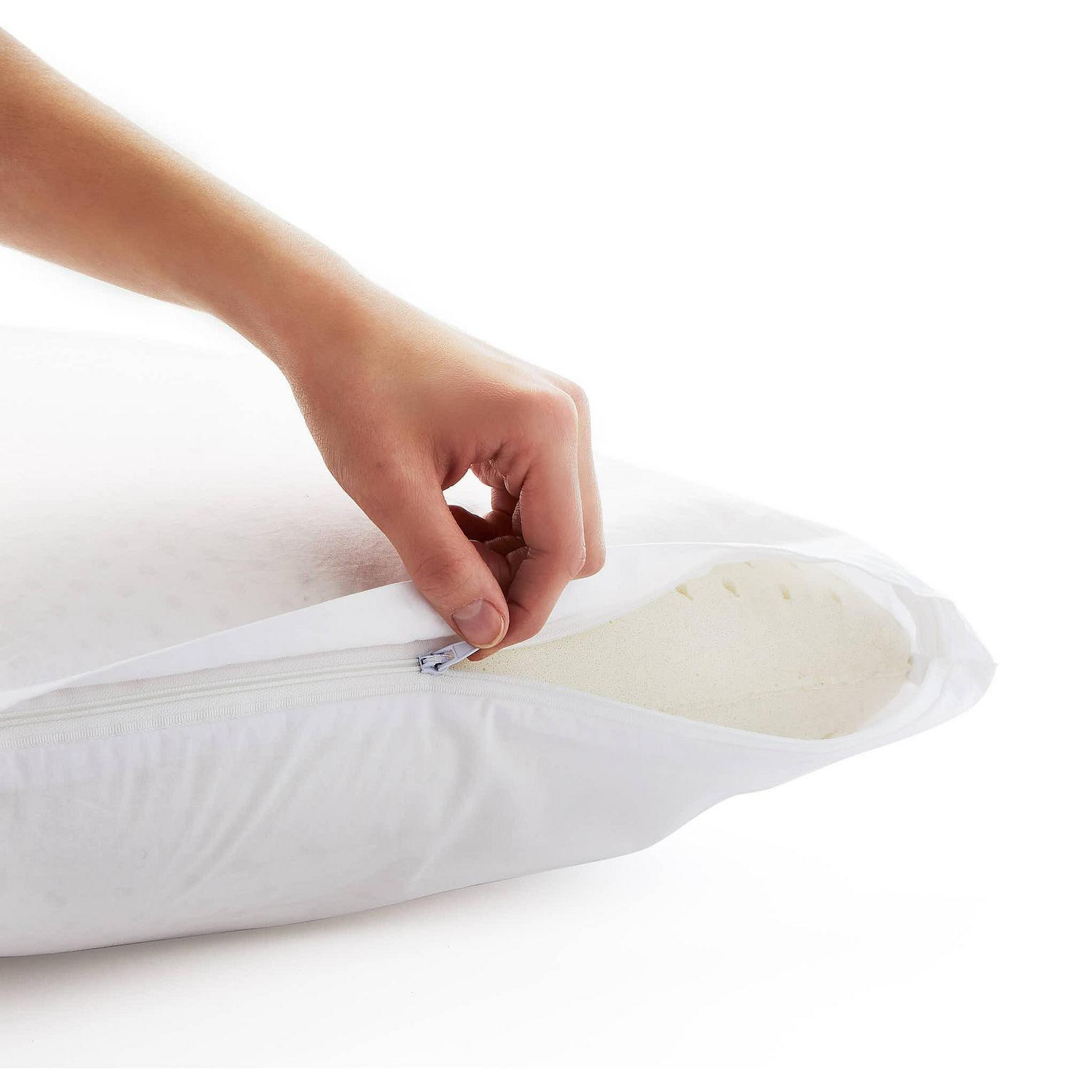 Talalay Latex Foam Mid-Loft Pillow， Queen， Mid-Loft， Rest Haven