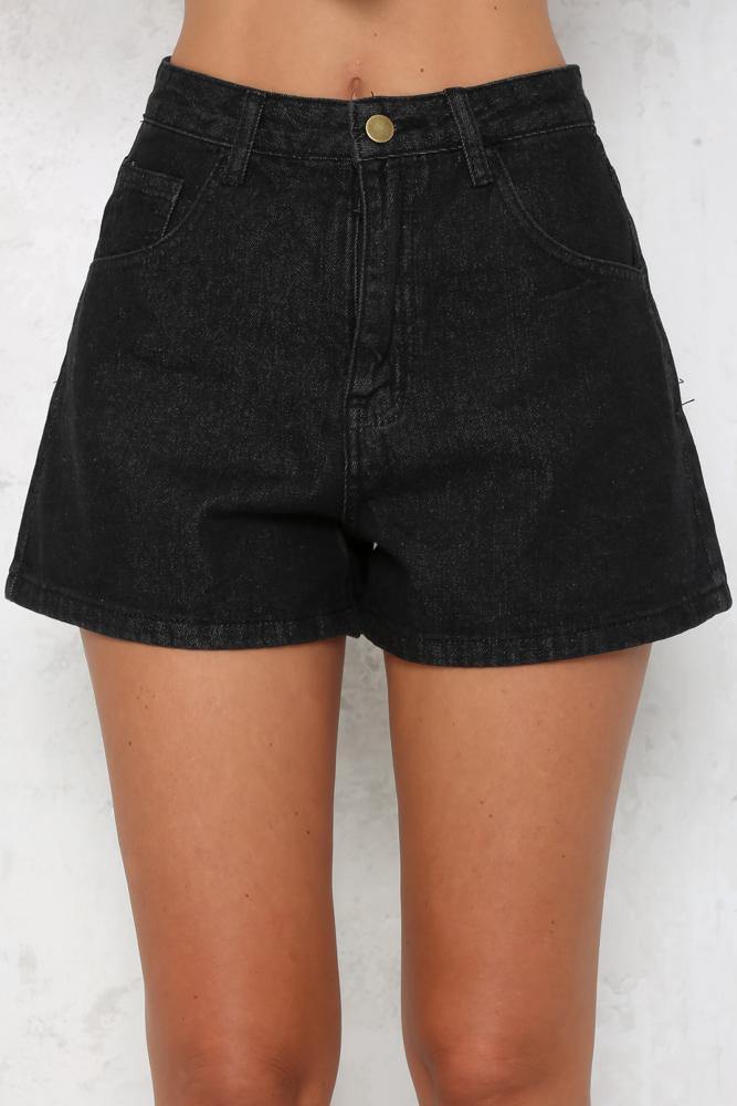 Love Or A Game Shorts Washed Black Denim