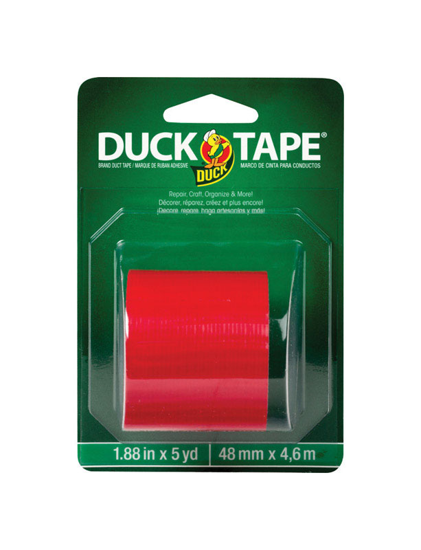 Duck 1.88 in. W X 5 yd L Red Solid Duct Tape