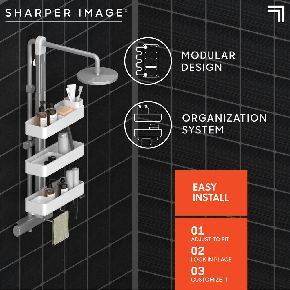 Sharper Image 3-Tier Adjustable Caddy Hanging Shower 1013969
