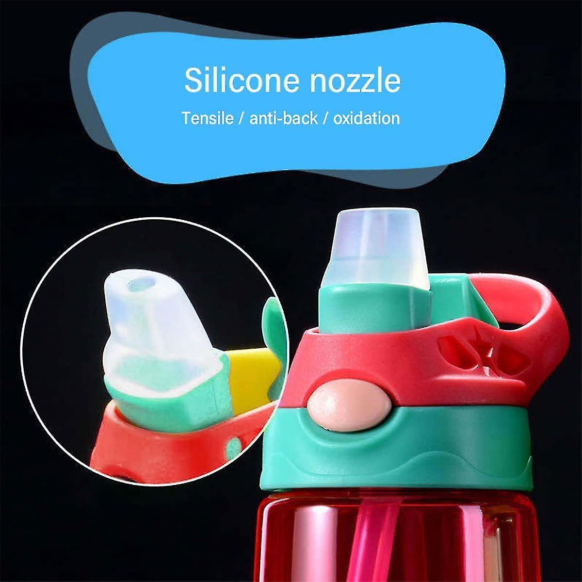 Kids Water Bottle Straw Toddler Water Drinking Bottle Portable Sport Kettle With Carrying Loop Child