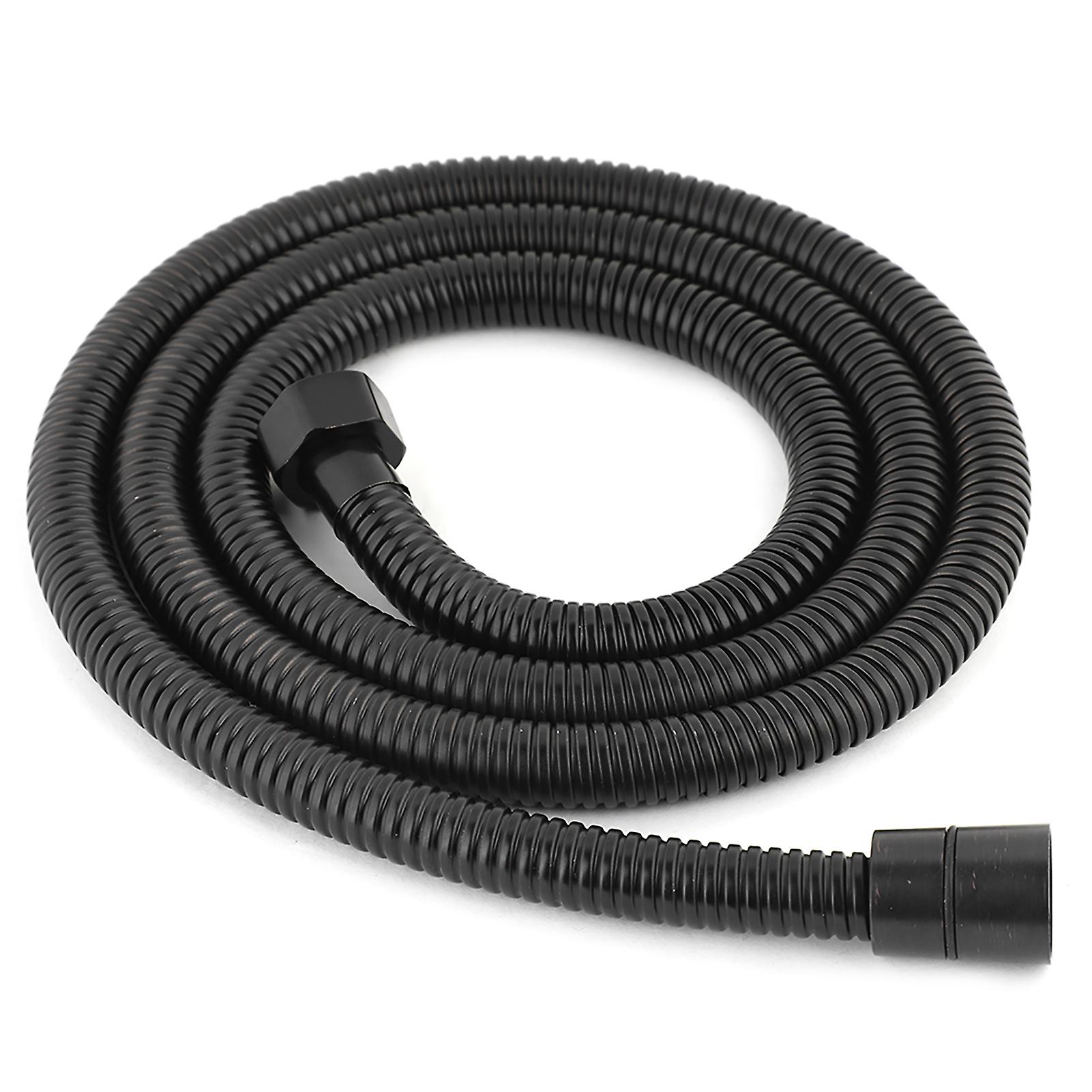 59in Long Stainless Steel Black Flexible Replacement Shower Head Hose G1/2