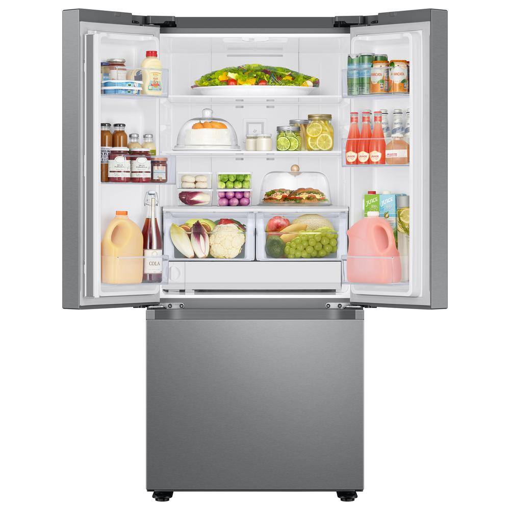  22 cu. ft. 3-Door French Door Smart Refrigerator with Water Dispenser in Fingerprint Resistant Stainless Steel RF22A4221SR