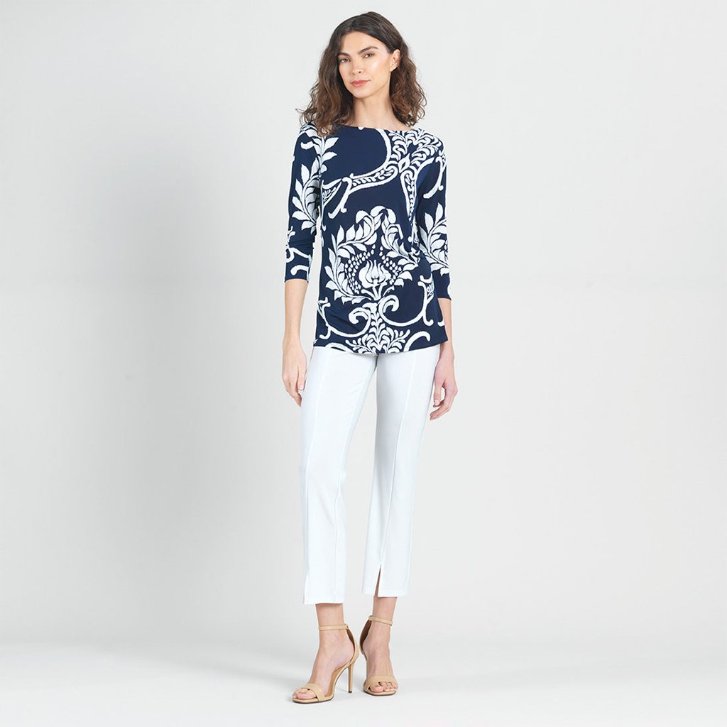 Clara Sunwoo  Side Twist Tunic - Paisley Leaf