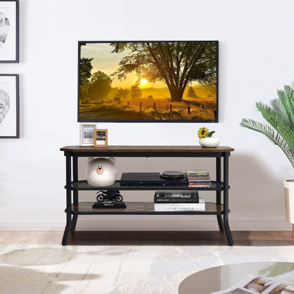 Costway 96401872 3 tier Console Table TV Stand wit...