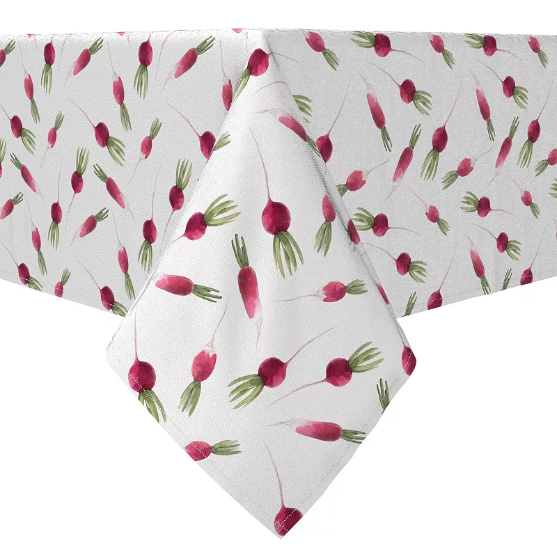 Square Tablecloth， 100% Cotton， 60x60， Radish Garden