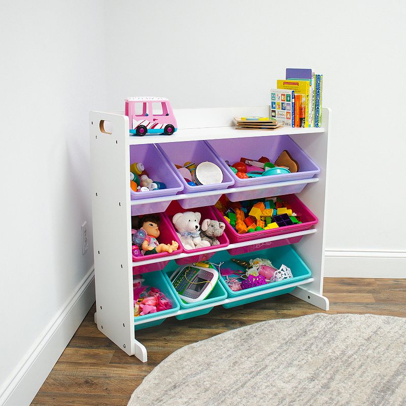 Humble Crew 9-Bin Toy Organizer with Shelf