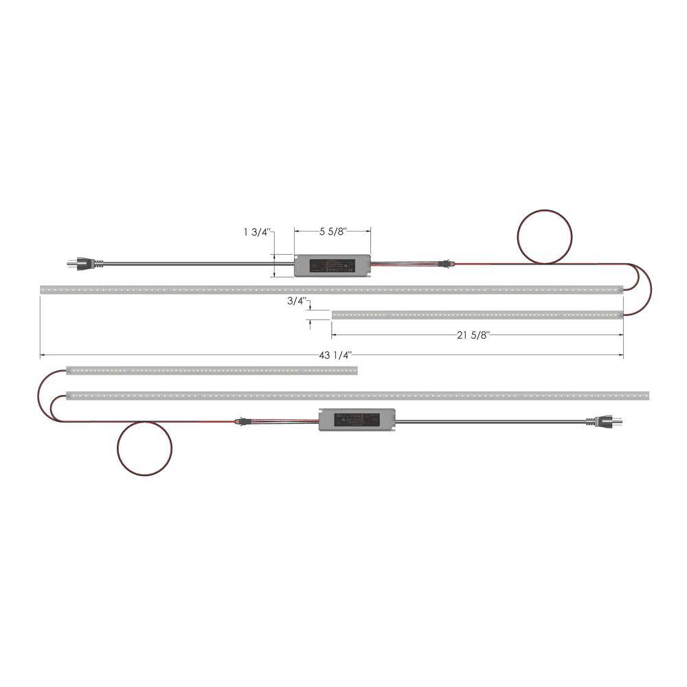 LED Lift Kit 12 ft. 186-Watt Equivalent Integrated LED White Strip Kit Auto or Truck Lift Kit 5000K (1-Pack) LED Lift Kit 1-PACK