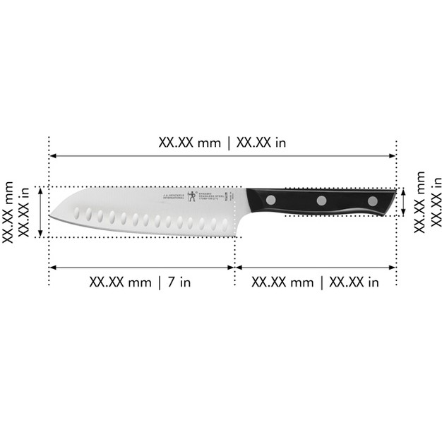 Henckels Dynamic 7 inch Hollow Edge Santoku Knife