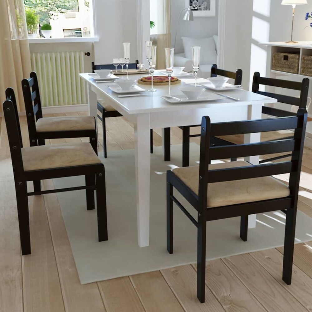 2/4/6 pcs Wooden Dining Chairs Square 2 Colours Selectable   17.3\