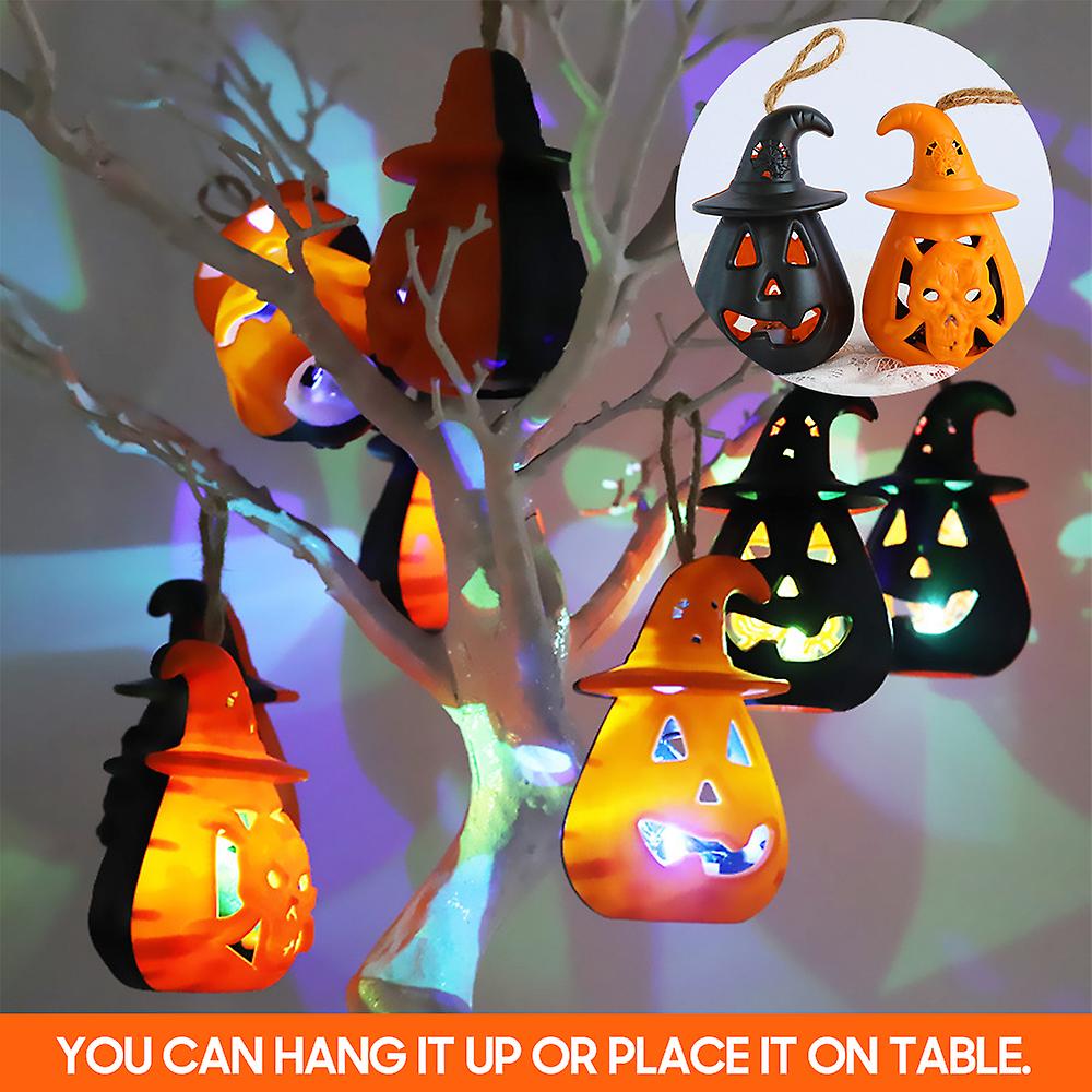 Pumpkin Lamp Festival Ornaments Flameless Pumpkin Lantern Light Decor Decorations For Home Window Door Red X-large