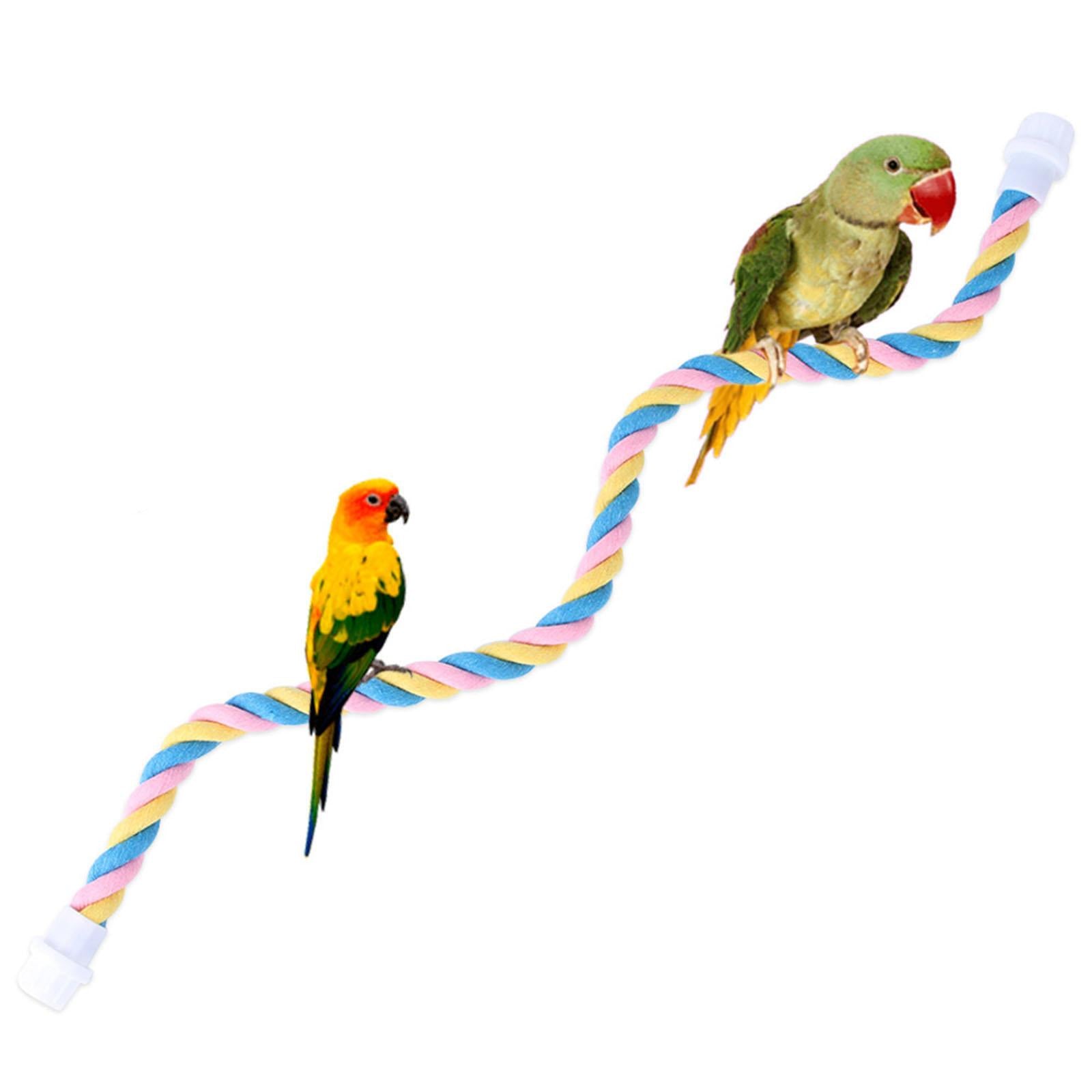 Bird Rope Perch Climbing Rope for Parrot Budgie Parakeet Canary Pet Supplies 23. Length