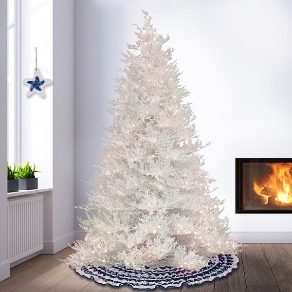 National Tree Company 9 ft. HGTV Home Collection PreLit Christmas by the Sea Coral Tree