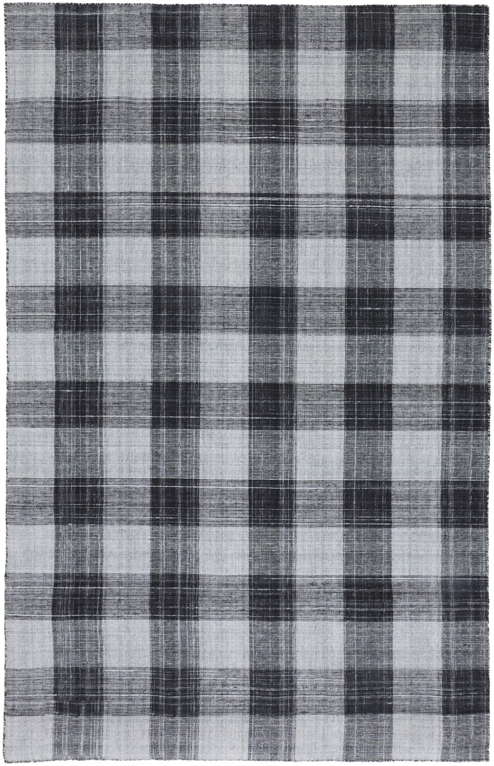 Moya Flatweave Black and Gray Rug by BD Fine