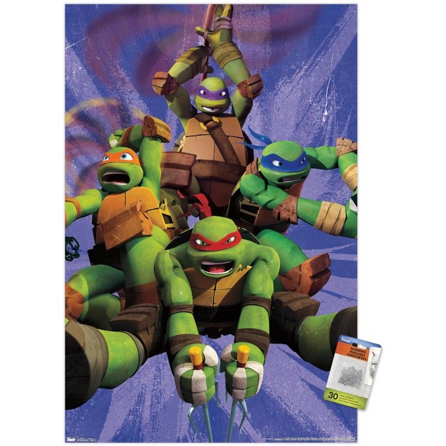 Trends International Nickelodeon Teenage Mutant Ninja Turtles Team Unframed Wall Poster Prints