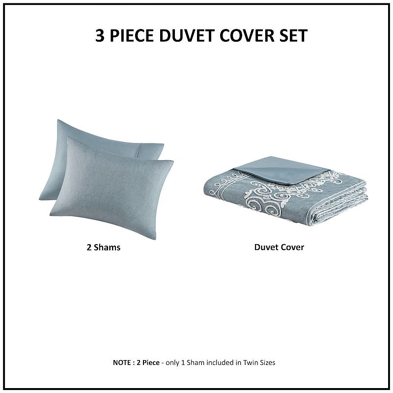 Intelligent Design Mabel Embroidered Duvet Cover Set