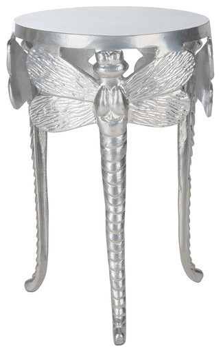 Viki Dragonfly Legs Accent Table  Silver   Contemporary   Side Tables And End Tables   by Rustic Home Furniture Deco  Houzz