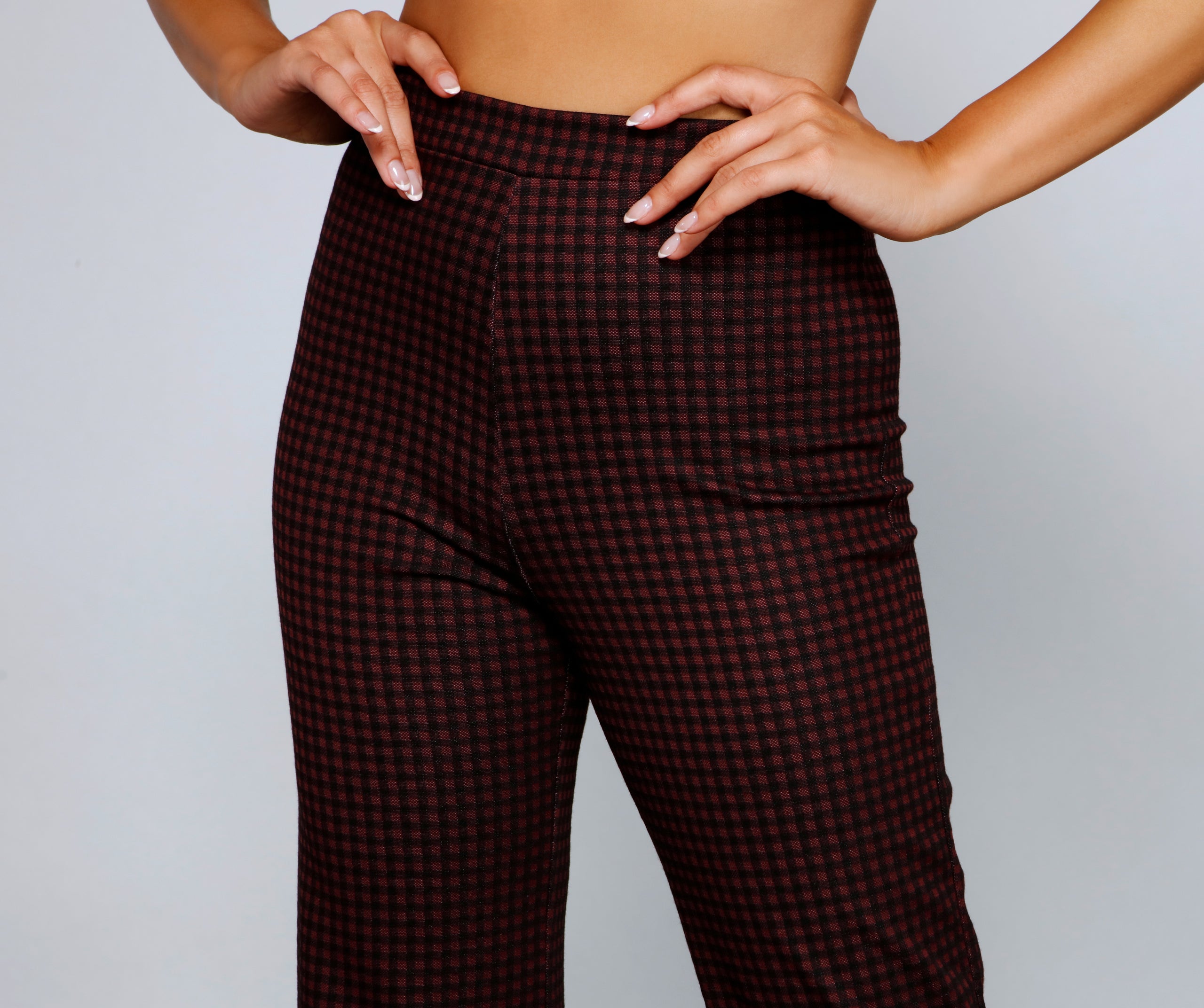 Preppy Chic High Waist Plaid Pants