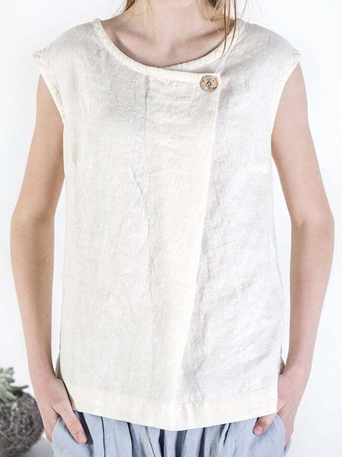 Sleeveless Solid Color Top
