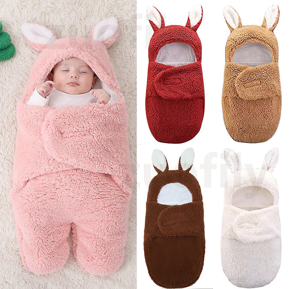 Newborn Baby Swaddle Blanket Imitation Wool Stroller Wrap Nap Child Toddler Sleeping Bag